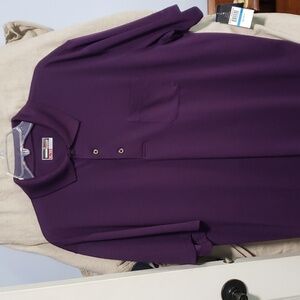 Men's purple golf shirt